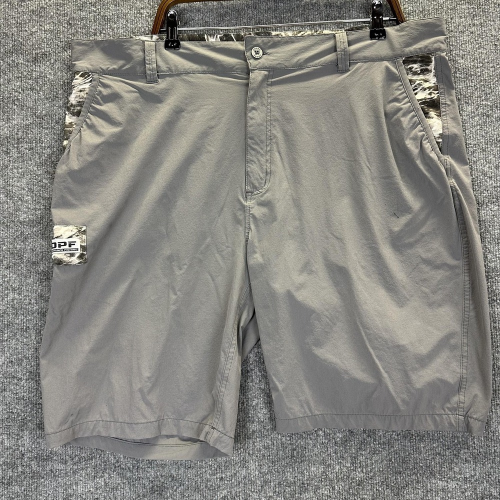 Drake Performance Fishing Shorts Mens 42 Gray Stretch Quick Dry UPF Sun Pockets